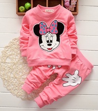 Free Shipping 2016 New Fashion Baby Boys Girls Clothing Set Cotton T shirt Pants 2pcs Infant