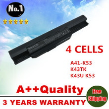 4cells laptop battery A41-K53 for Asus A43 A53 K43 K53 X43 A43B A53B K43B K53B X43B A54LY A83 A83B A83B A83BR A83BY A83E A83S