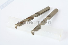 2 unids/pack 10 * 133 mm TIN recubierto CNC molido HSS M35 Co5 % torcedura brocas de mango recto para duro SS / acero / acero fundido hierro alum