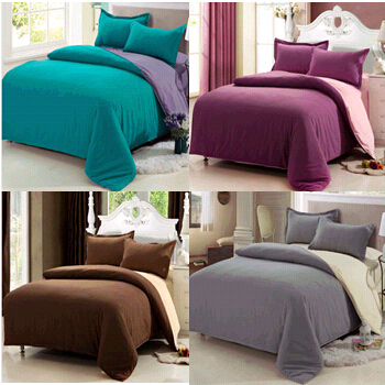2015 4pcs solid hotel bedding set bedding-set cotton king size bed set bedclothes linen no comforter quilt duvet cover sets 011