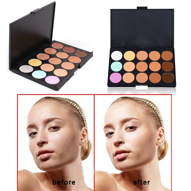 Free Shipping New Beauty Professional 15 Color Make Up Cream Camouflage Concealer Palette High Qualty Women