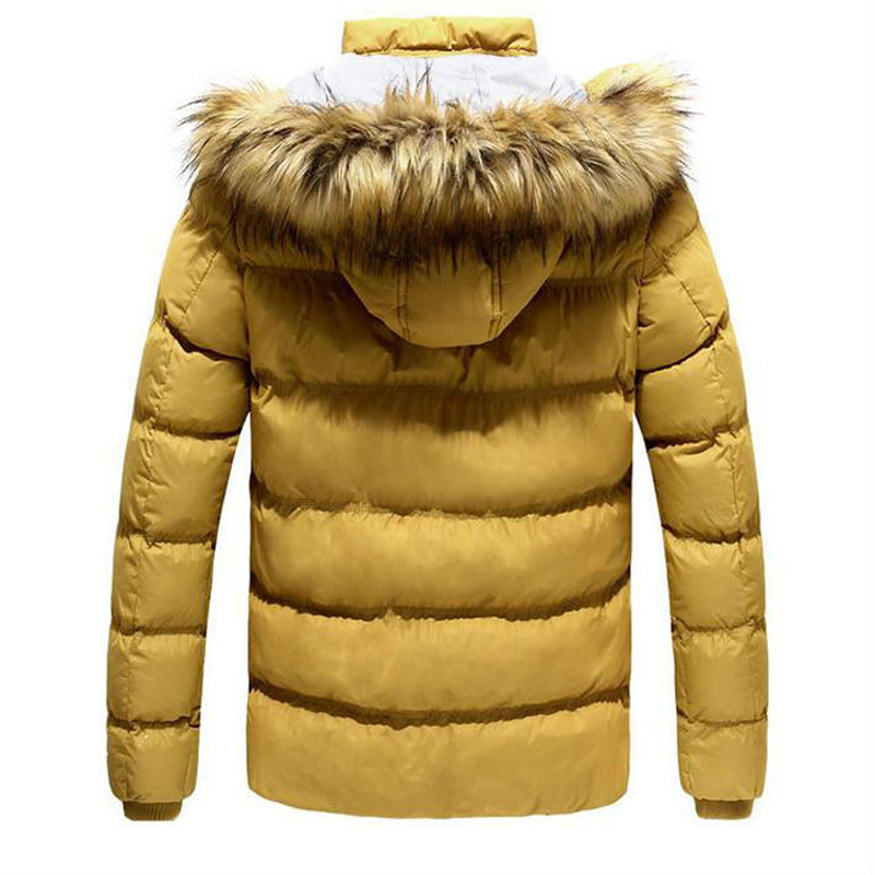 Winter Men Clothes 2015 Fashion Cotton padded Thick Warm Coats Solid Men s Hooded Outwear Jackets