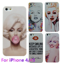 Free Shipping Stylish Marilyn Monroe Bubble Gum Protective Hard Cover Case For Apple i Phone iPhone 4 4S 4G