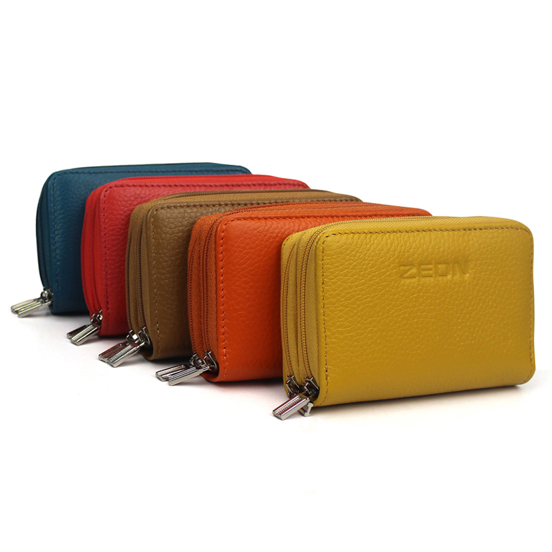 Fashion Genuine Leather Smart Key Women Holder Case Ring Women Bag Small Purse Keychain Wallet ...