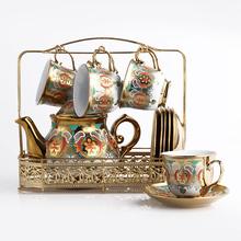 Free shipping, Fashion quality coffee cups set gift d’Angleterre red tea set cup and saucer pot