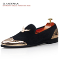 men loafers Metal Shoes Top and Back Men Shoes Fashion Men Velvet Loafers Shoes with Eagle