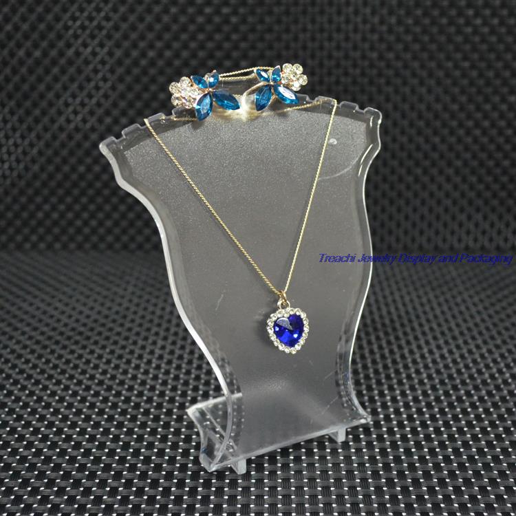 2021 Wholesale Plastic Jewelry Display Neck Bust Pendant Necklace Stand Holder Rack Mini Size