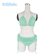 Swimsuit Beachwear 2015 Crochet Bikini Sexy Brazilian Swimwear Women Bathing Suits Handmade Crop Top Mokokini Biquini