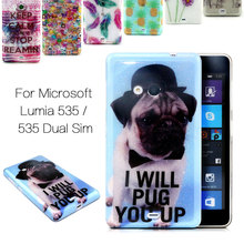 For Nokia Lumia 535 Case Colorful Pattern Glitter Powder IMD TPU Case for Microsoft Lumia 535 / 535 Dual Sim