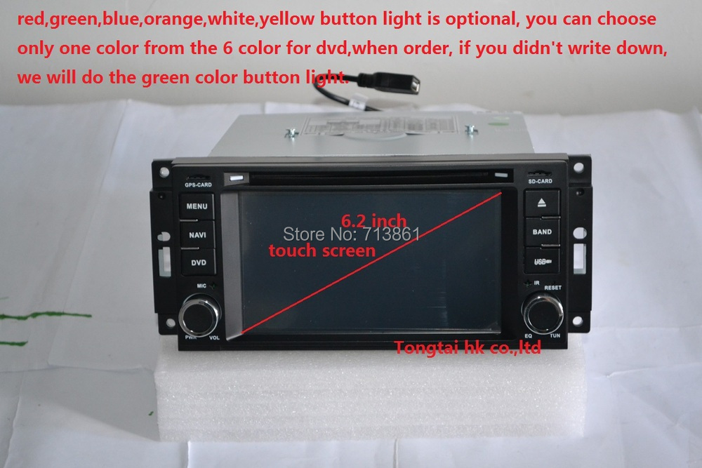 Android 5.1.1 car dvd for Jeep Grand Wrangle,quad core,gps navigation,3g,Wifi,canbus,support dvr,obd2,universal camera as gift