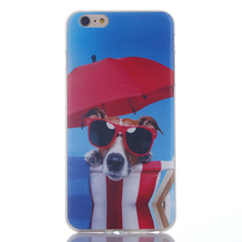 Novelty Cartoon Soft TPU Case for iPhone 6 6S 4.7″ Fashion Dog Flowers Eiffel Tower Galaxy Star Phone Cover