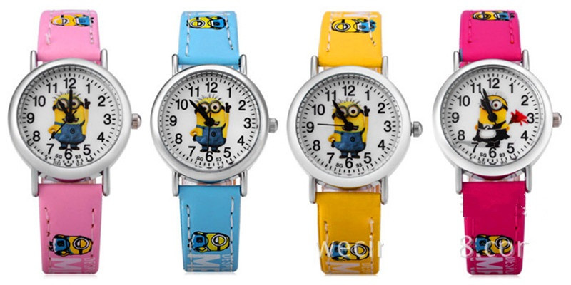 Despicable Me minion Cartoon watch kid Quartz Wrist Watches fashion Sport watch For Children (1)