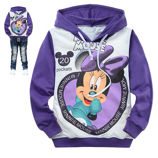 2015 New children clothes boys girls spring autumn sweatshirts Baby cartoon active T shirt Minnie Kitty