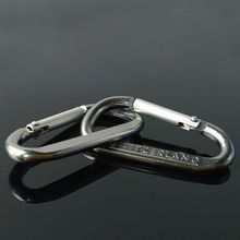 Aluminum Alloy D Shape Climbing Carabiner Screw Lock Bottle Hook Buckle Hanging Padlock Keychain Camping Hiking