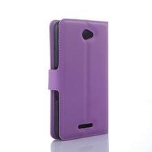 For Sony Xperia E4 New 2014 fashion luxury flip leather wallet stand phone case cover cell