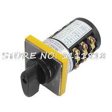 Lock 0-1-2-3-4-5-6 Position AC 500V 50Hz 20A Cam Combination Changeover Switch