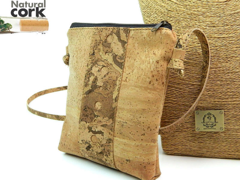 MB Cork, Portugal's original cork, Brown stripes, rugged, waterproof, soft, natural, original, handmad women bag, small handbags