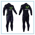 2016 Movistar Pro Team Winter Thermal Fleece Long Clothing Bike Bicycle Long Sleeve Jersey Polyester Cycling