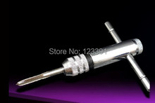 Envío gratis de calidad superior 1 unid llave del grifo ajustable 5 mm – 12 mm mango en t de trinquete trinquete Tap Wrench herramienta Chuck tipo M5-M12