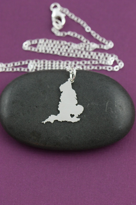 SALE - England Necklace - England Charm - England Jewelry - England Pendant - Great Britain - UK - United Kingdom - European Tour - Trip