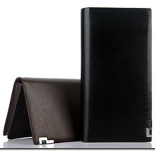Fashion Solid long standard designer wallet men PU material brand wallets men interiorslot pocket purse card
