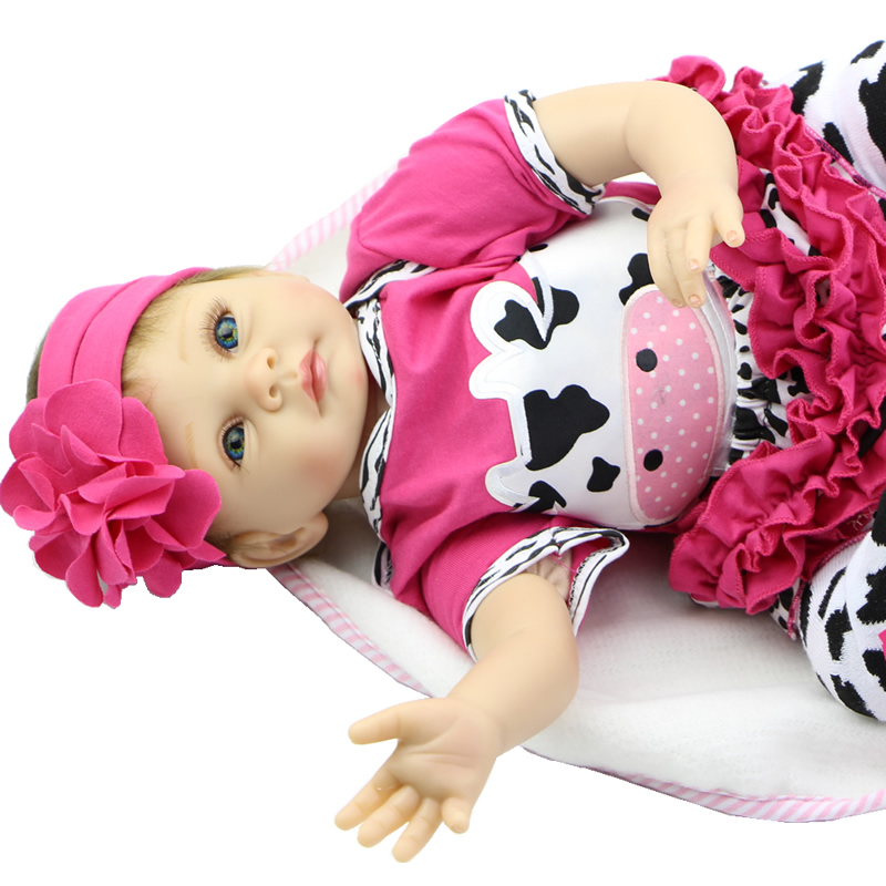 22inch Brand Doll Lifelike Real Silicone Baby Doll Love Doll Lovely Girl Doll Baby Toys Handmade Finished Doll Christmas Gift