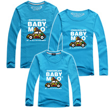 1 PC HOT Selling 95% Cotton Long Sleeve Shirt Family Set T Shirts 2016 Matching Family Clothing Men Women Kids Large T-Shirts