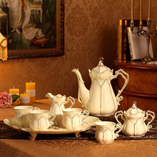 Fashion ceramic coffee set 8 pieces tea set  coffee cups and coffee tray  wedding housewarming gift