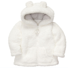 2014 spring autumn Coral velvet baby jacket coat long sleeved hooded infant boy girl carter thick