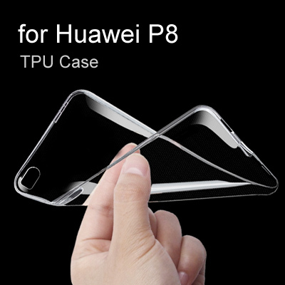 HUAWEI P8 Transparent TPU ultra thin soft Case for Huawei Ascend P8 back cover case Skin
