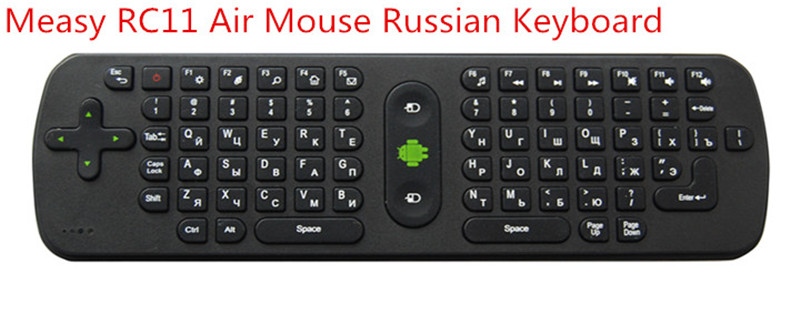 Original Russian Measy RC11 Air Mouse Keyboard 2.4GHz Wireless Gyroscope Handheld Remote Control for TV BOX PC Laptop Tablet PC