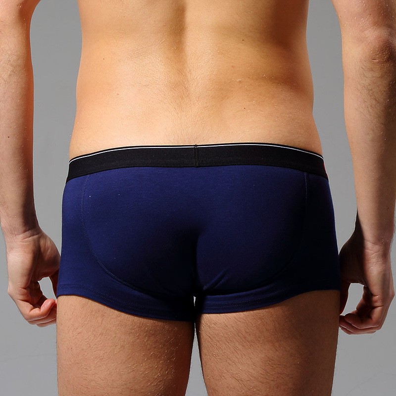 Manocean underwear men MultiColors sexy casual U convex design low-rise cotton solid boxers boxer shorts 7342 (11)