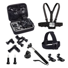 Sj4000 Accessories EVA Collecting Box+Monopod+Tripod Mount+Headband Chest strap for Gopro Hero4/3+/3/2/1 SJCAM SJ4000 SJ5000 Cam