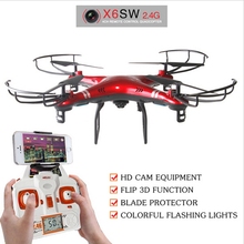New X6sw 2.4G 6-Axis Quadcopter Drones With Camera HD 0.3MP Outdoor Toys FPV Wifi Professional Drones Best Gift VS X5SW X600