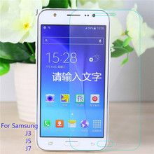 Free Shipping Real Premium Tempered Glass HD Clear 2.5D Screen Protector For Samsung Galaxy J3 J5 J7 Protective Film Guard