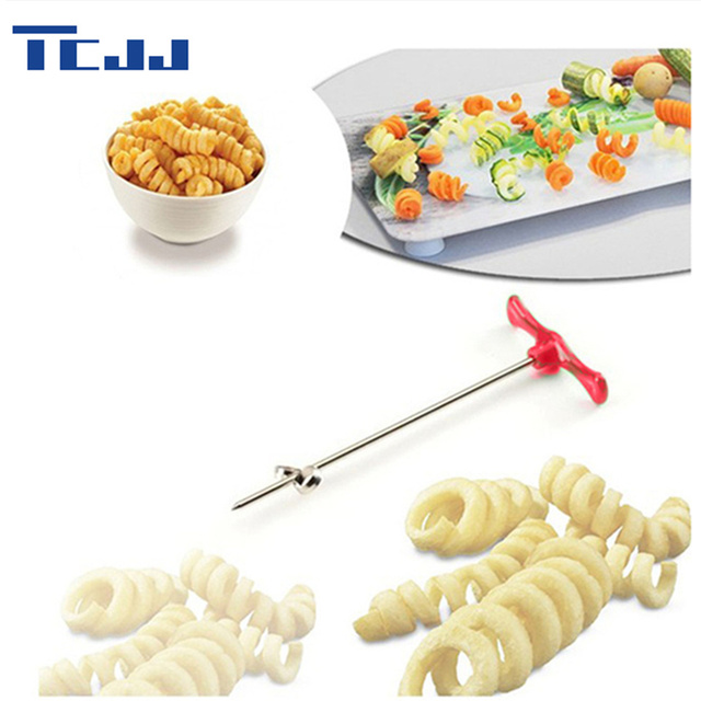 Tornado Картофель Спираль Cutter Slicer Картофельные Чипсы Making Twist Шредер Кулинария Инструменты