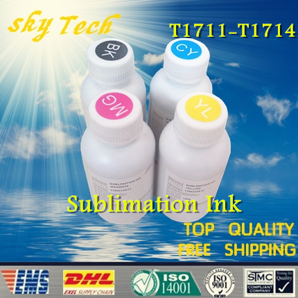 Free shipping,Sublimation ink suit for Epson T1711 - T1714,suit for Epson xp-103 XP-33 XP-203 XP-207 XP-303 XP-306 XP-403 XP-406
