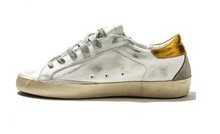 Golden Goose WOMEN SUPER STAR sneak in leather with suede star BLUE DIAMOND CREAM S scarpe Da Donna Uomo Black Friday