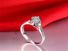 S925 Vintage Ring white gold filled engagement imitation diamond jewelry wedding bague for women accessories bijoux