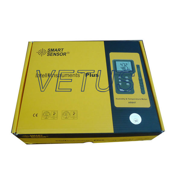 Humidity and Temperature meter AR847, hygrometer, Free shipping of Fedex, EMS,TNT,DHL
