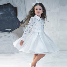 Vestidos De Comunion 2016 Lace Kids Evening Gowns Cheap Flower Girl Dresses For Weddings Princess Pretty Little Girl Prom Dress