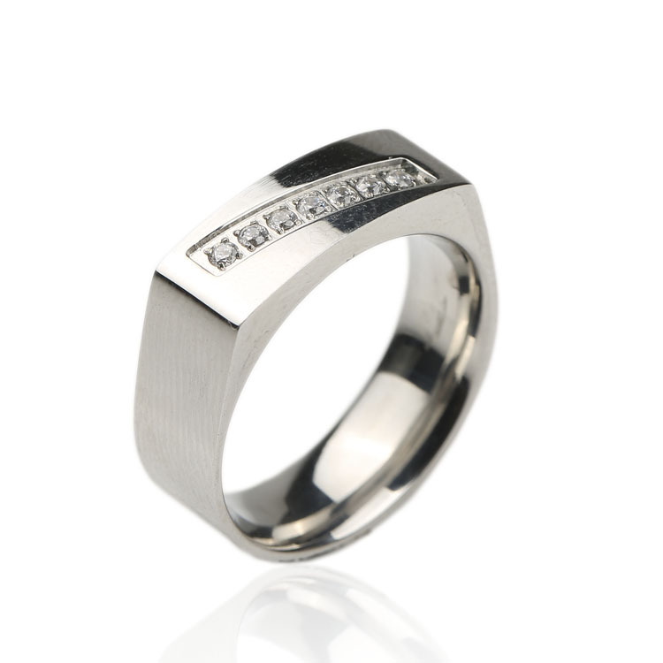 ... Stainless-Steel-Mosaic-White-Zircon-Never-Fade-Wedding-Rings-For-Men