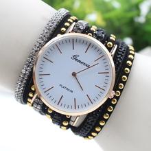 Relojes Mujer 2015 Fashion Casual Geneva rhinestone bracelet quartz watch women watches Lady dress wristwatches relogio