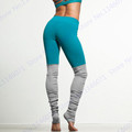Green Running Tights Yellow Sports Leggings Pink Yoga Pants Patchwork Fitness Skinny Pants Slim Women Gym