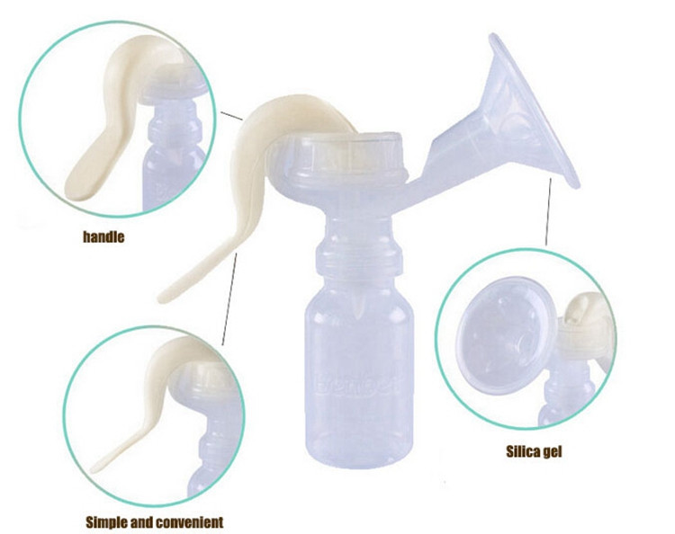 Safety Children Baby Milk Squeezing Pump Manual Breast Pump Back Nipples High Quality Breast Feeding Can Change To Milk Bottle (2)