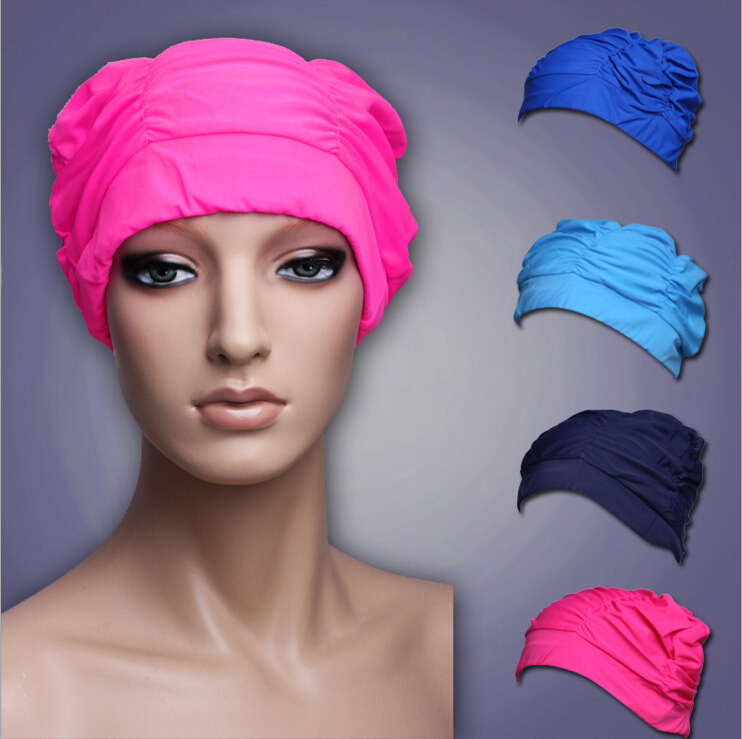 Women Fashion Swim Cap Swimming Hat For Long Hair
