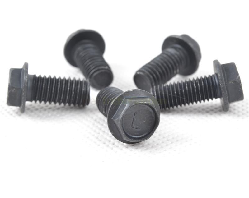 2 x Saw Blade Bolt Left Hand Thread Black Metal Hex Head Flange M8 x 18mmin Bolts from Home