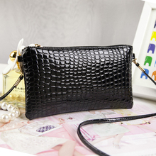 2015 Brand New Women Ladies Crocodile PU Leather Clutch Shoulder Messenger Evening Bag Handbags High Quality