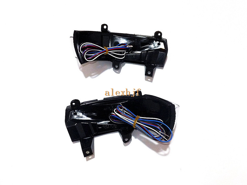 LED Rear View Mirror Lights; Yellow Turn Signal Lights, White DRL