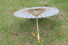 30 pcs lot New Hot Selling Elegant White Color Bridal Wedding Umbrella paper parasols for